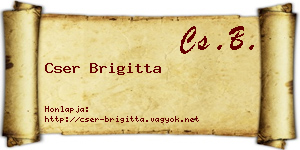Cser Brigitta névjegykártya